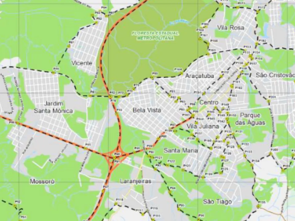 Mapa municipal de Bela Vista, Piraquara. Recorte do mapa municipal do Anexo VII, centrado no rótulo do bairro. Pode não conter todo o perímetro. O mapa conserva a legenda histórica de proposta, incorporada à lei de 2026. Consulte o original para limites completos. Fonte: Prefeitura de Piraquara / URBTEC.